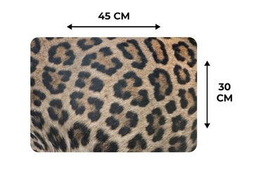 Platzset, Leopardenmuster, MuchoWow, (6-St), Platzset, Platzdecken, Platzmatte, Tischmatten, Schmutzabweisend