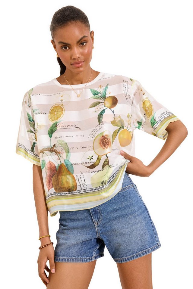 LIPSY T-Shirt Lipsy T-Shirt aus Satin, Regular (1-tlg)