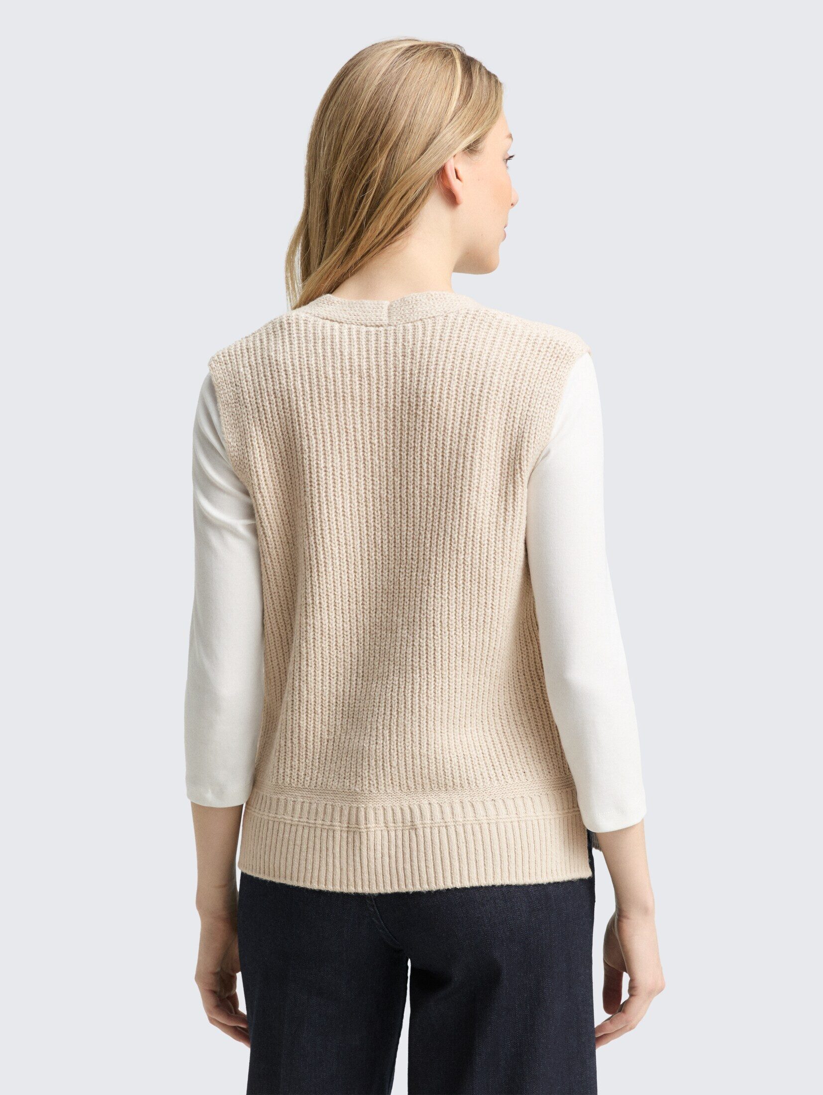TOM TAILOR Strickpullover Pullover & Strickjacken Pullunder mit V-Ausschnitt