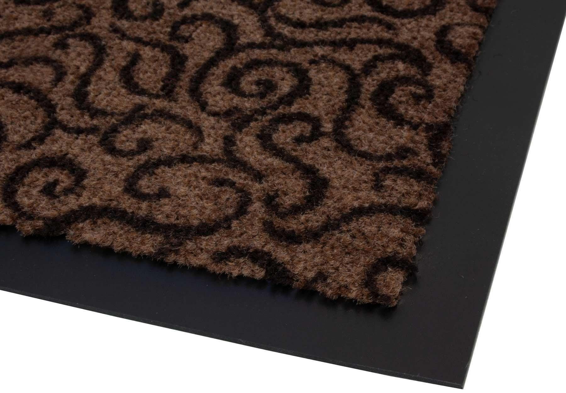 geeignet, In- waschbar und Primaflor-Ideen braun Fußmatte in rechteckig, Outdoor Textil, Höhe: BRASIL, Schmutzfangmatte, 6 mm,
