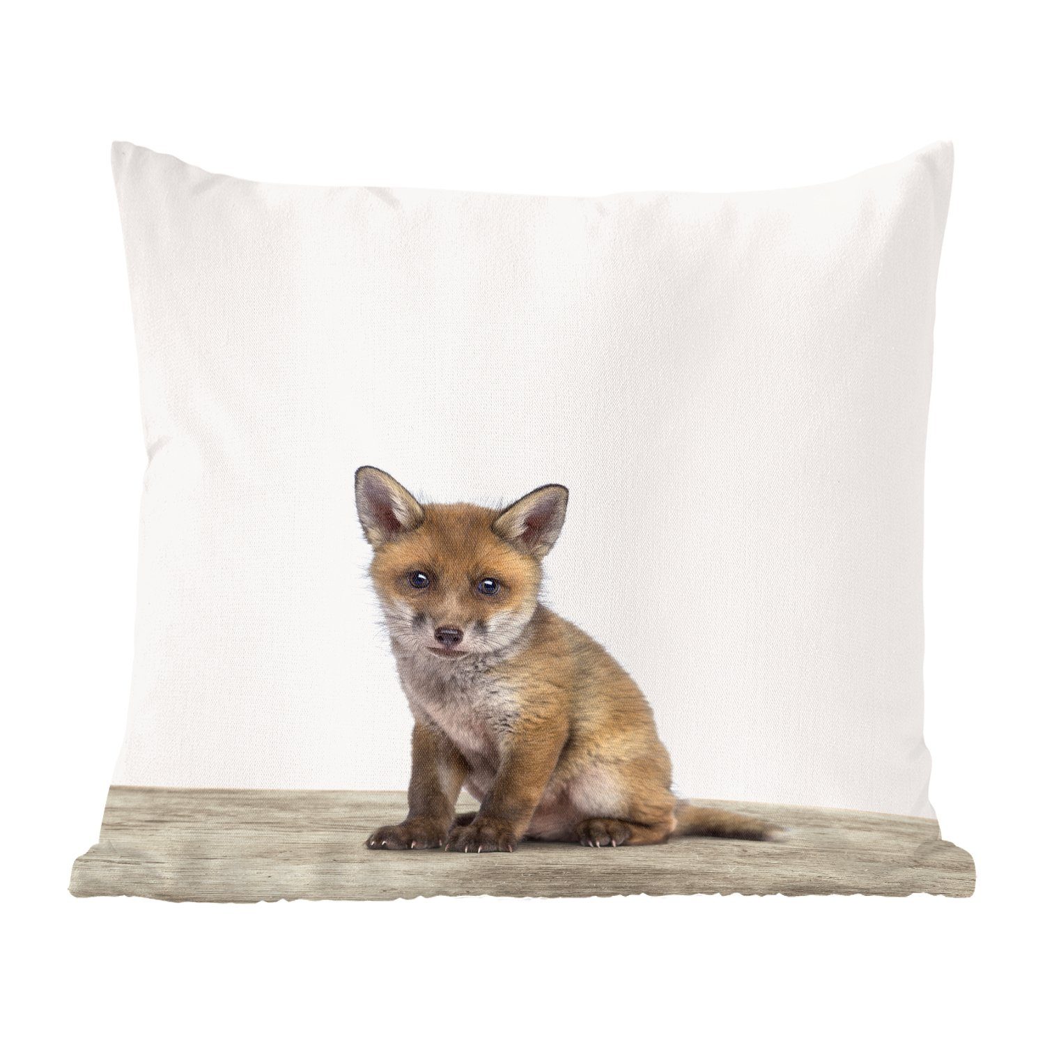 Kinder Deko, Schlafzimmer, Sofakissen Dekokissen MuchoWow Fuchs Füllung Wohzimmer, für Mädchen - - Zierkissen mit Jungen, - - Baby-Fuchs