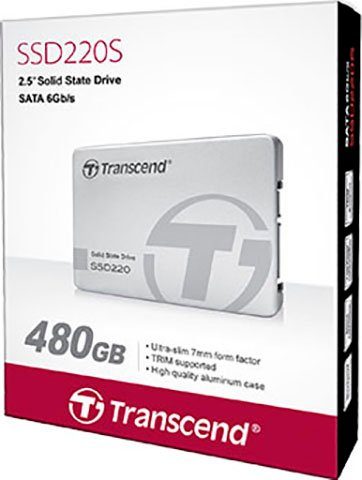 Transcend SSD220S 480GB interne SSD (480 GB) 2,5" 530 MB/S Lesegeschwindigkeit, 480 MB/S Schreibgeschwindigkeit