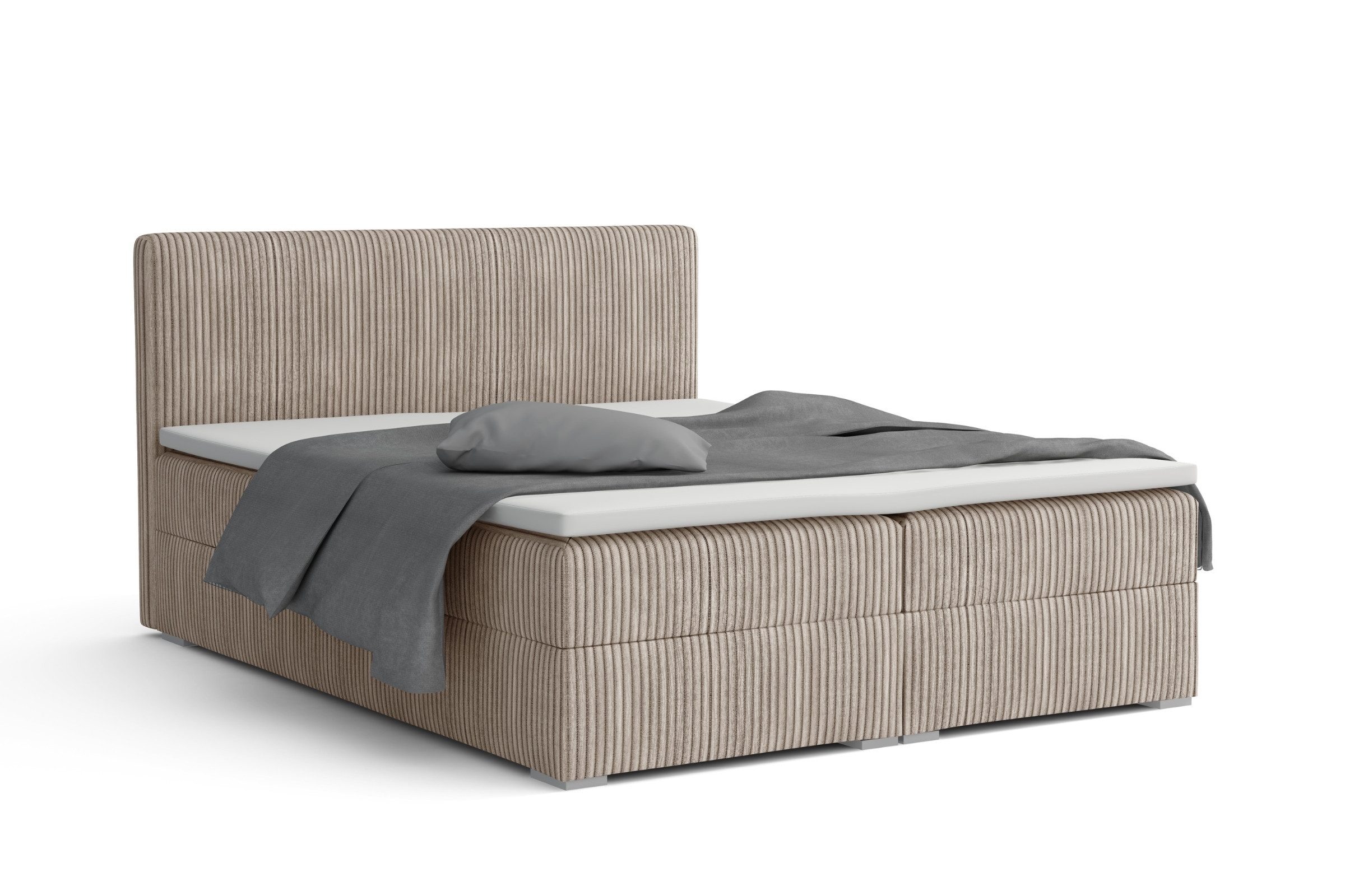 Deine Möbel 24 Boxspringbett LON IV Boxspring Komplettbett Polsterbett Bone günstig online kaufen
