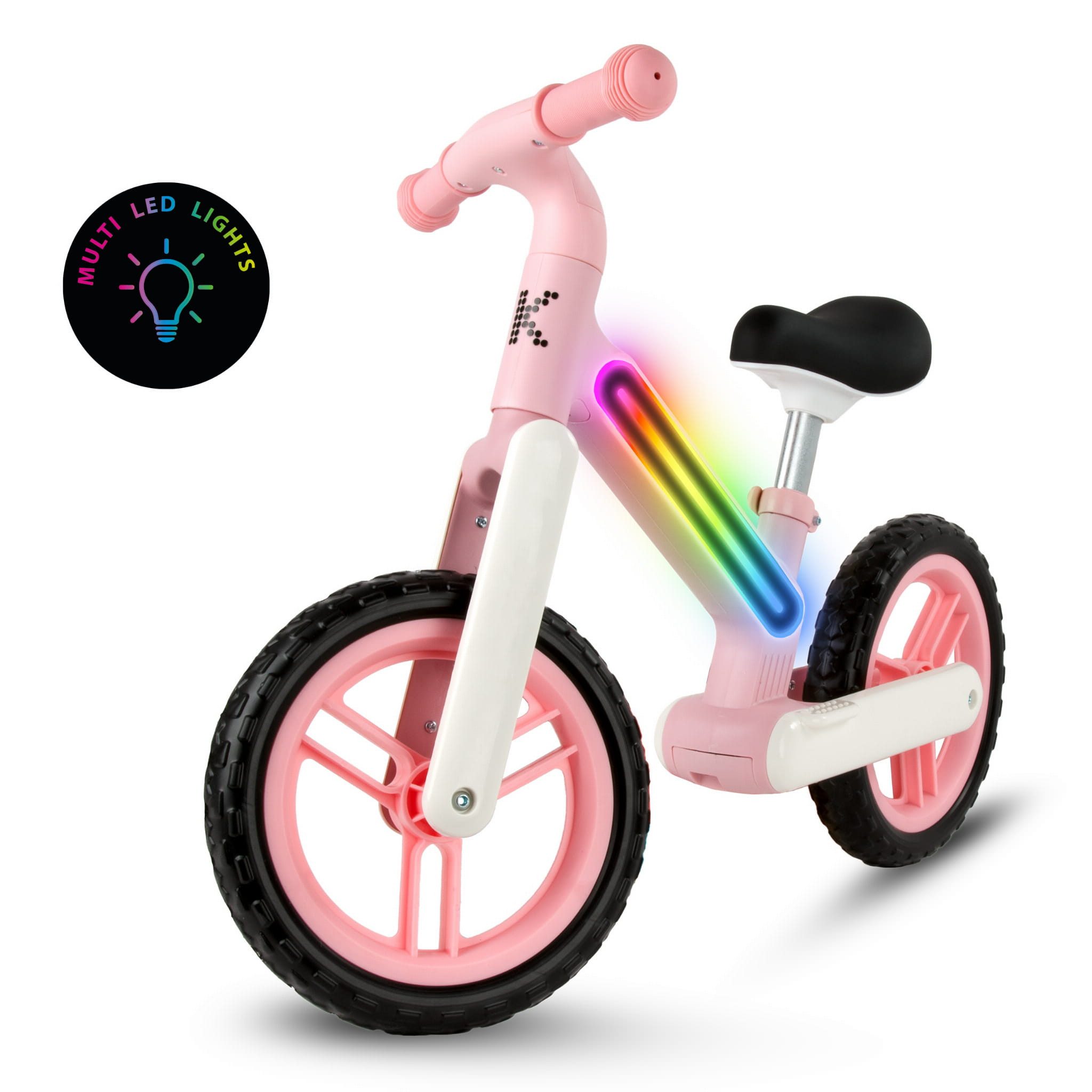 COIL Fahrrad-Laufrad Lauflernrad, Kinderlaufrad, Rutscher, Balance Bike, Nylonrahmen mit LED-Licht, EVA-Reifen, Gewicht: 3,05 kg