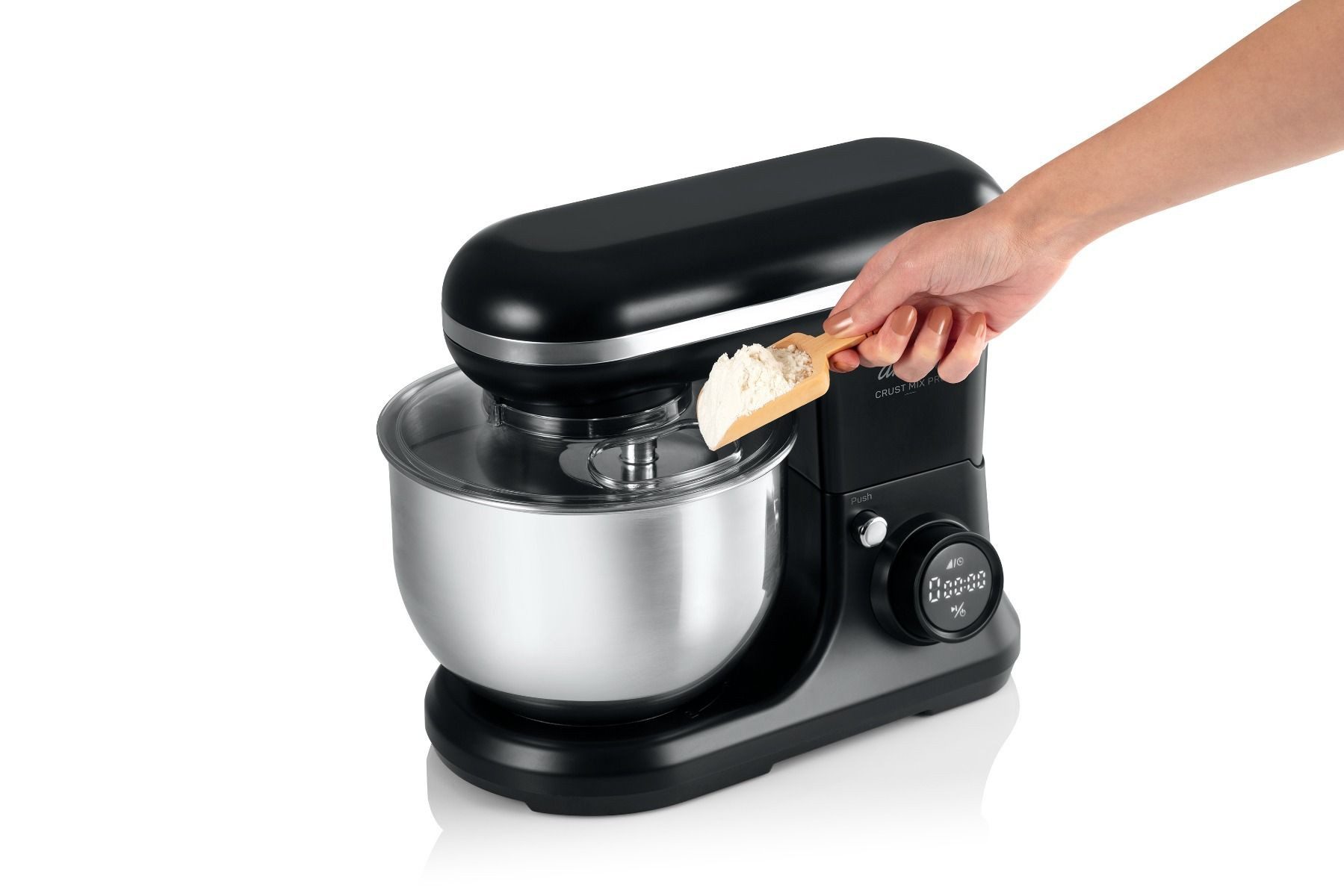 Arzum Standmixer Multifunktion-Küchenmaschine Crust Mix Pro 1200W Edelstahl, 1200 W, Digital Touch-Display mit Zeit- und Geschwindigkeitseinstellung