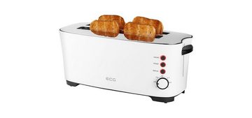 ECG Toaster ST 13730 Toaster, 2 lange Schlitze, für 4 Scheiben, 1350,00 W, Doppel-Langschlitztoaster für 4 Toastscheiben