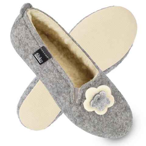 filsko Winter HausSchuhe / Pantoffeln für Damen Slipper mit Schafwolle gefüttert