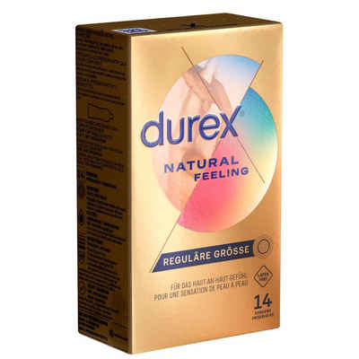 durex Kondome Natural Feeling Packung mit, 8 St., latexfreie Markenkondome mit Easy-On™-Passform