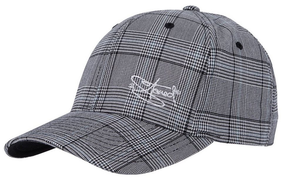 2Stoned Fitted Cap Flexfit Cap Glen Check mit Stick von 2Stoned für Damen  und Herren hinten geschlossen, verstärkte Front, mittleres Profil