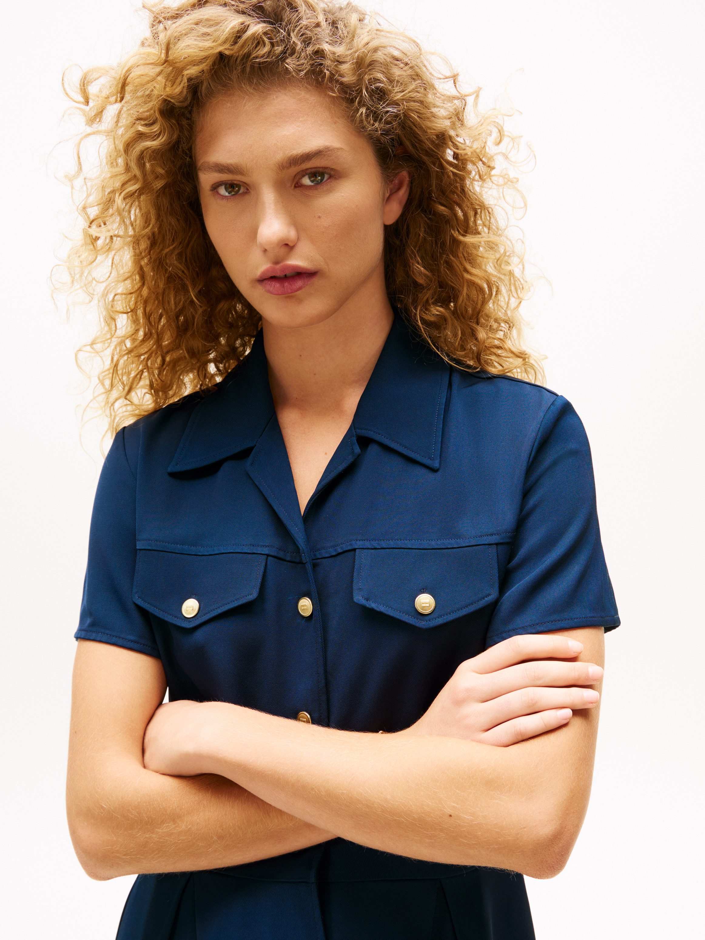 Tommy Hilfiger Hemdblusenkleid VIS TWILL S/S F&F MINI DRESS günstig online kaufen