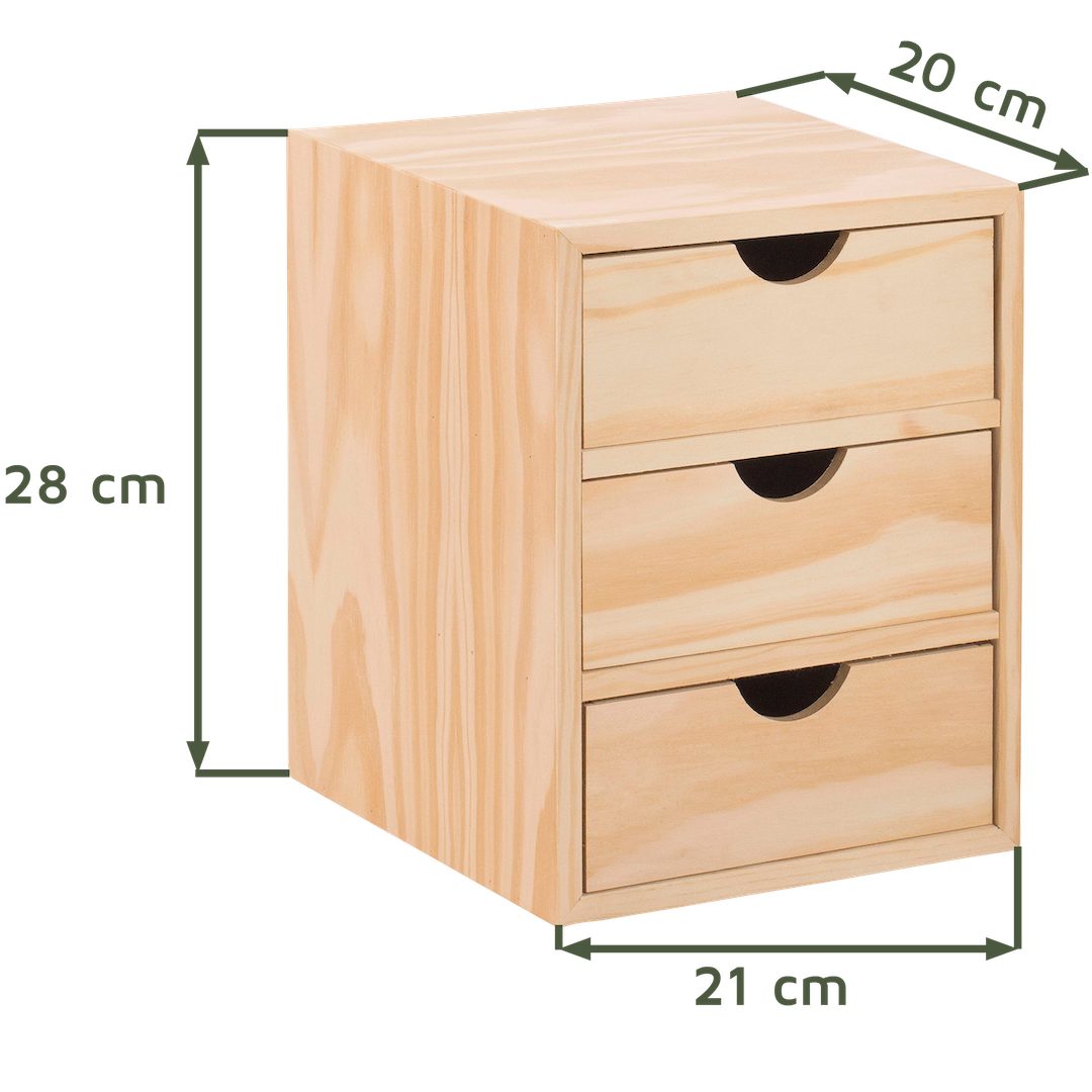Astigarraga Kit Line Organizer Schubladenblock 57x12x13 cm, Kleiner  Organizer aus Holz