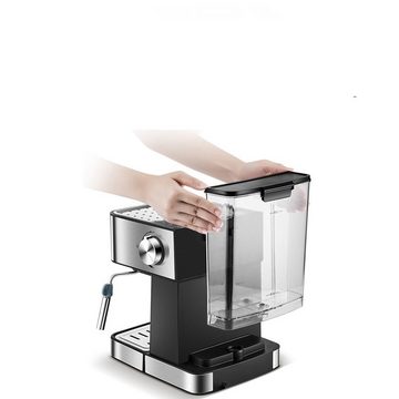 Tidyard Espressomaschine 20 Bar, 15 Tassen, 1,6 l, 850 W, mit Dampfmilchaufschäumer