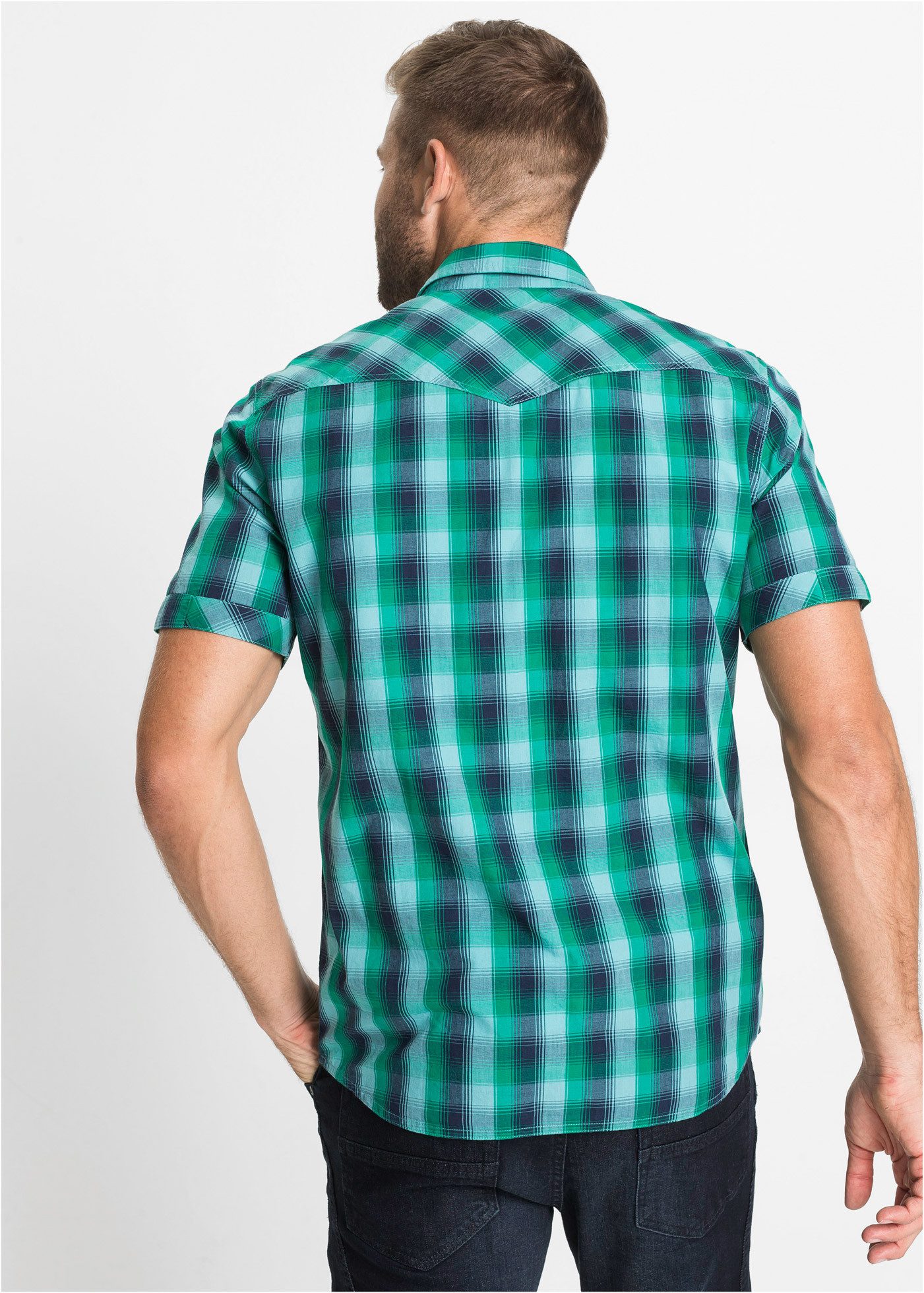 bonprix Kurzarmhemd regular fit Passform, aus reiner Baumwolle, mit kurzen günstig online kaufen