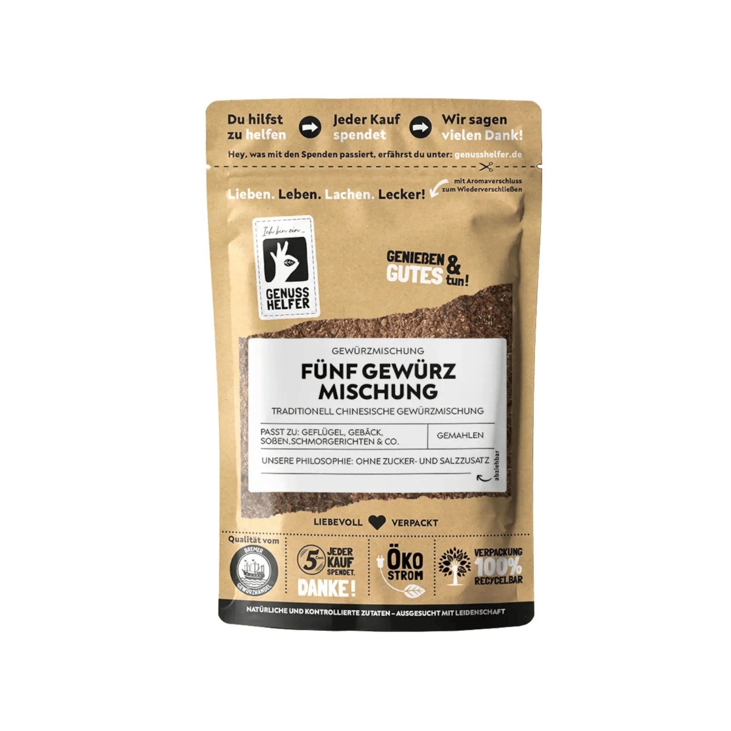 Bremer Gewürzhandel Gewürz Fünf Gewürz Mischung, gemahlen, 10er Pack, 500 g