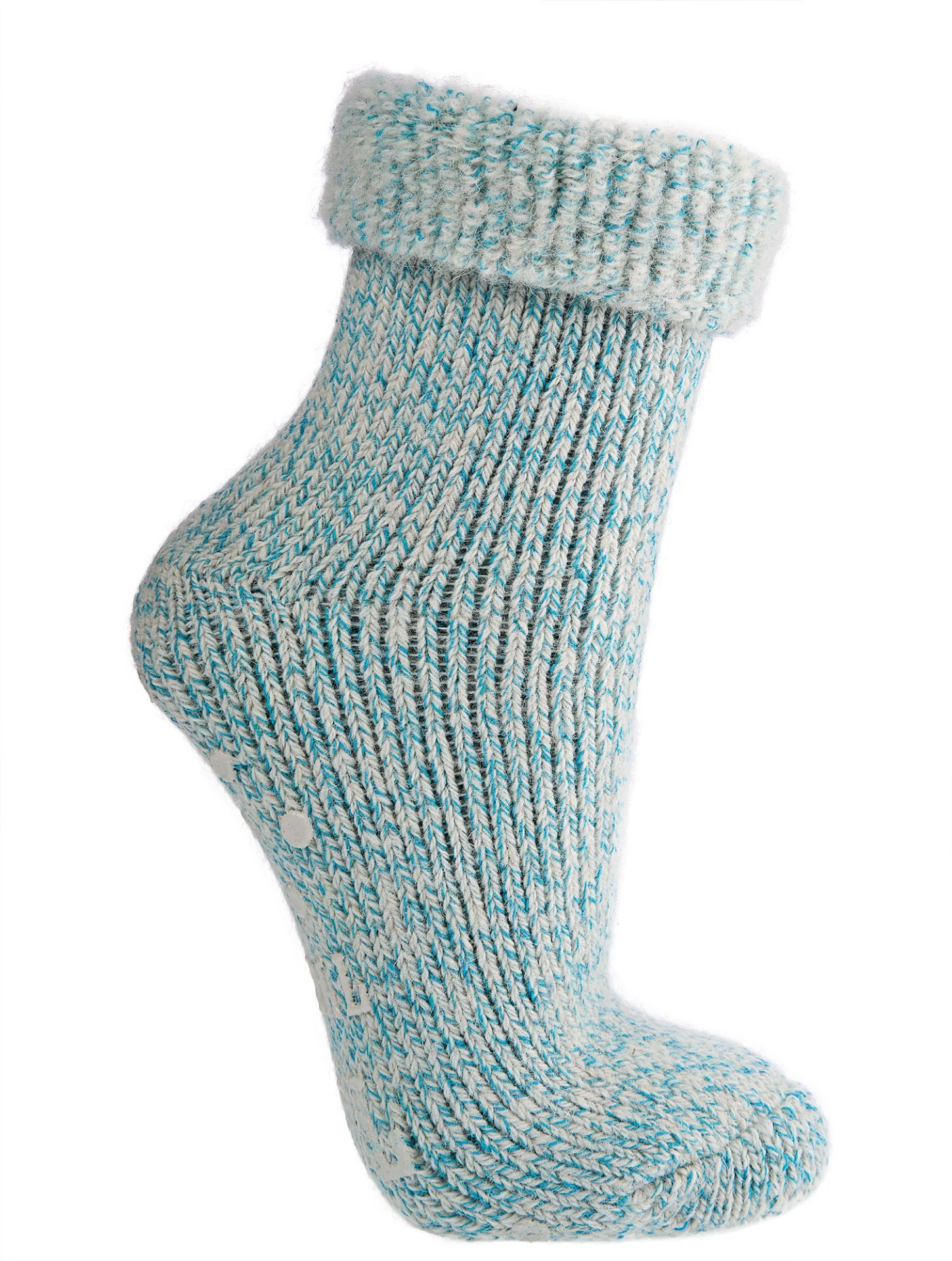 ABS-Socken bunte super flauschige Thermo ABS Socken mit 62% Wolle Wollsocken