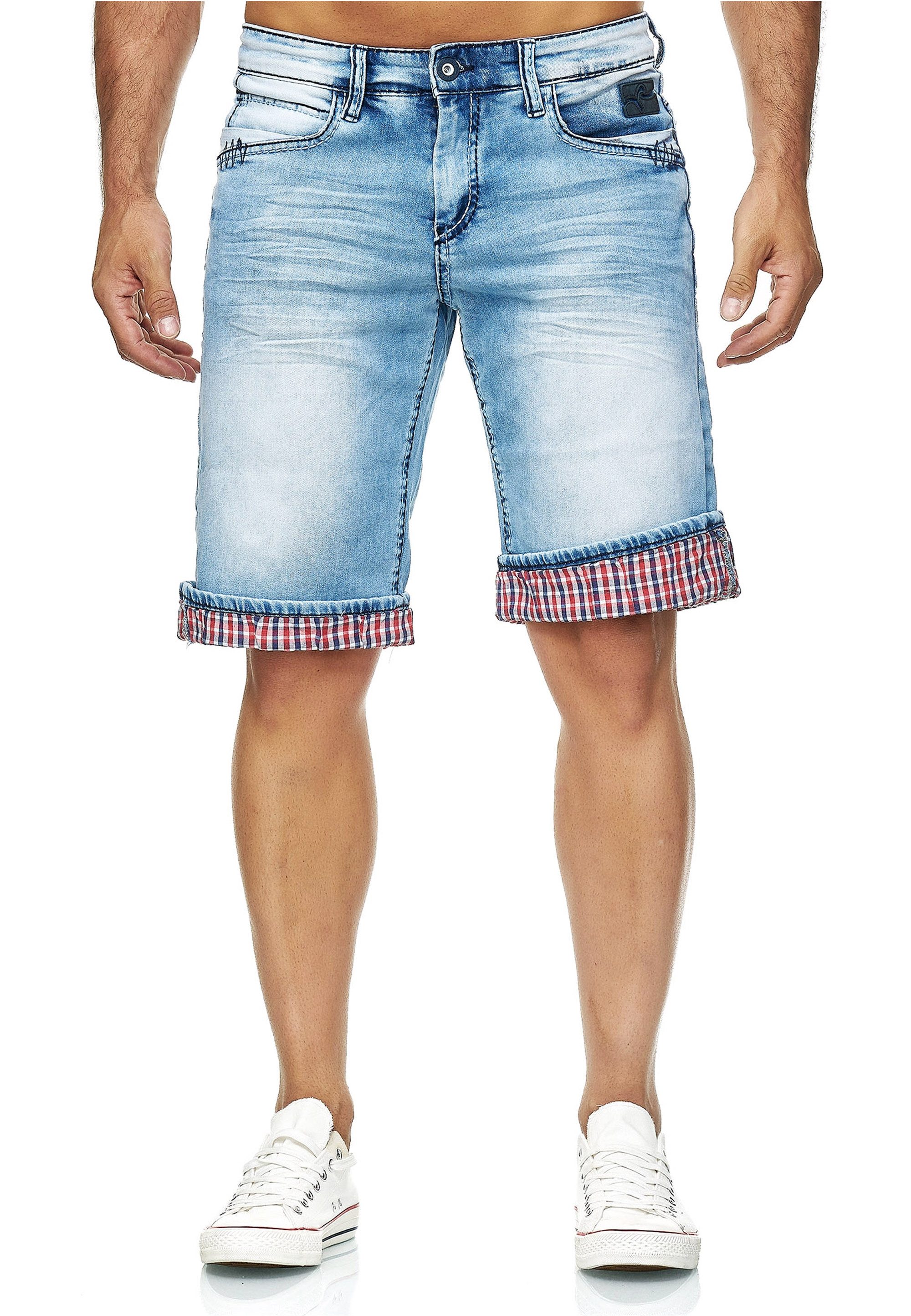 Rusty Neal Shorts Dunster mit kariertem Umschlag