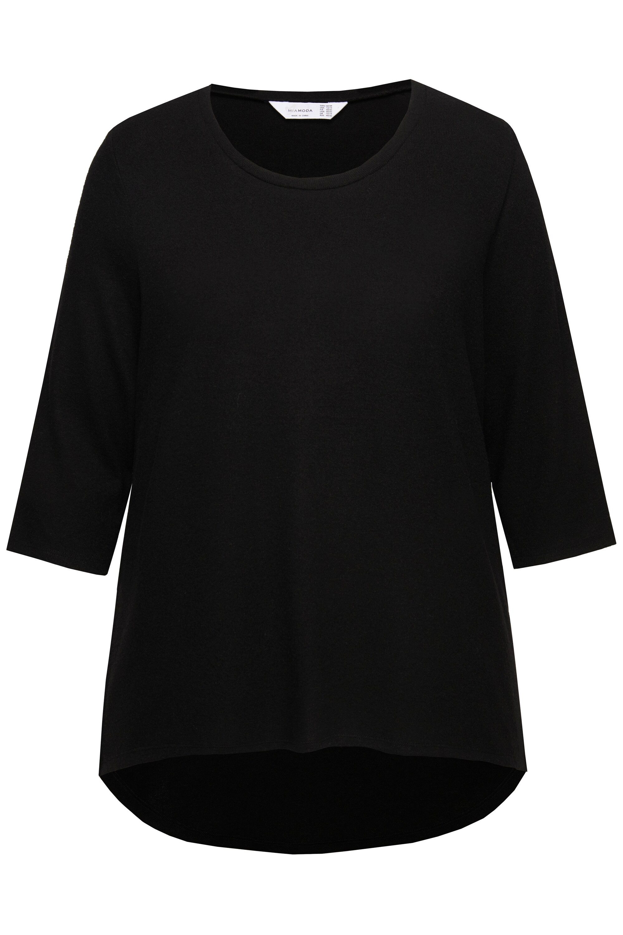 MIAMODA Strickpullover Pullover A-Linie gerundeter Saum 3/4-Ärmel günstig online kaufen