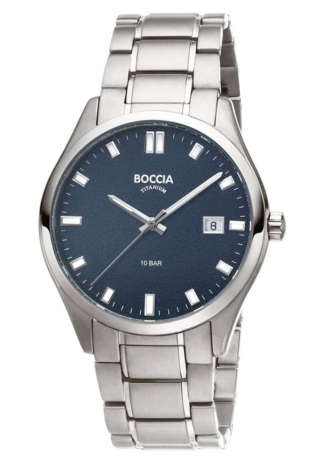 Boccia Quarzuhr Titan Blau