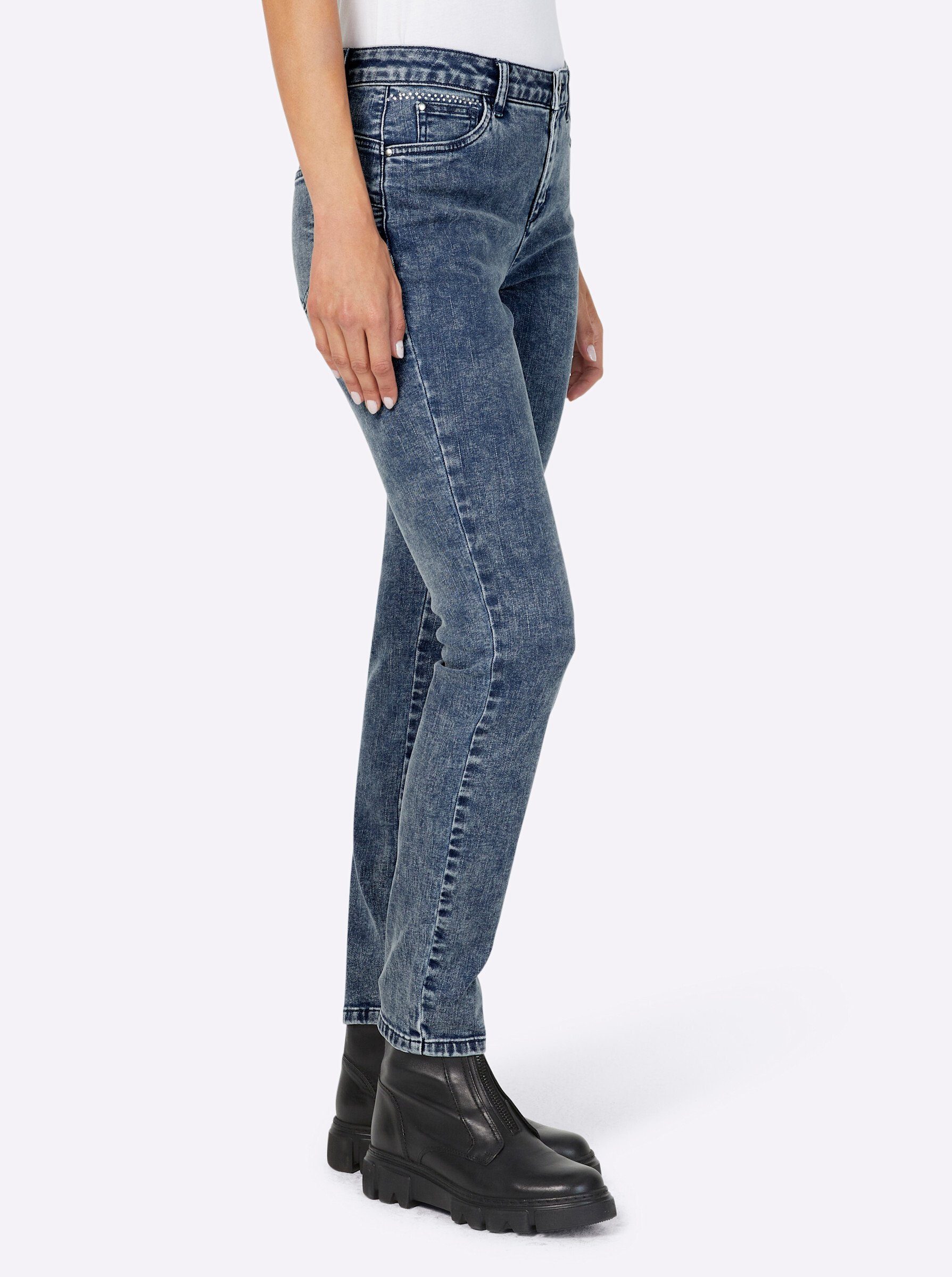 Jeans Bequeme heine blue-stone-washed