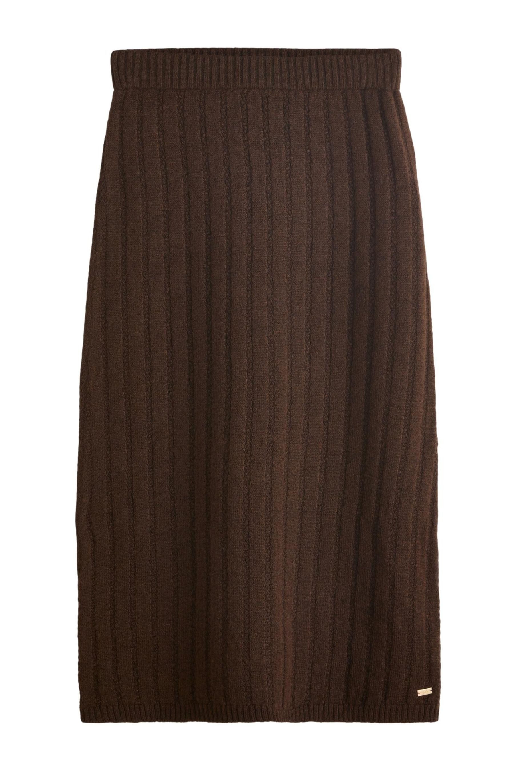 LAURA ASHLEY Midirock Laura Ashley gerader Midirock mit Strickstruktur (1-tlg)