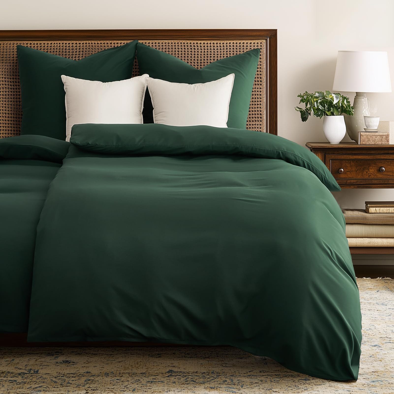 Topfinel Bettwäsche 135 x 200 4 teilig Leicht flanell mit reißverschluss kühlend bügelfrei, 90g/m² Flanell und Mikrofaser, 2 teilig, bettwäsche 155 x 220 sale einfarbig frühling sommer herbst winter
