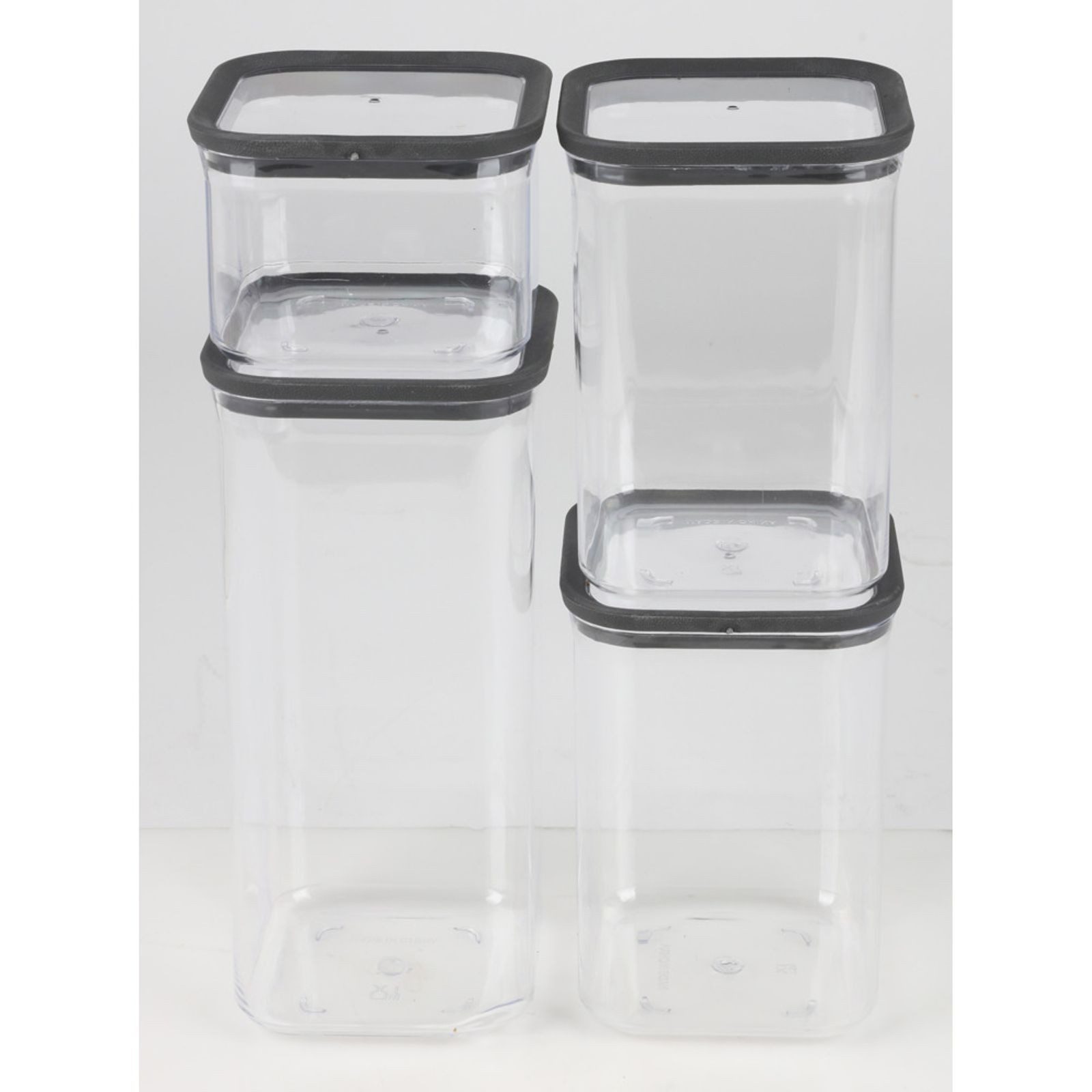 BURI Vorratsdose Vorratsdosen Aufbewahrung Kunststoffdosen 4er-Set 1,7 L+ 2×1 L + 0,5 L, Kunststoff