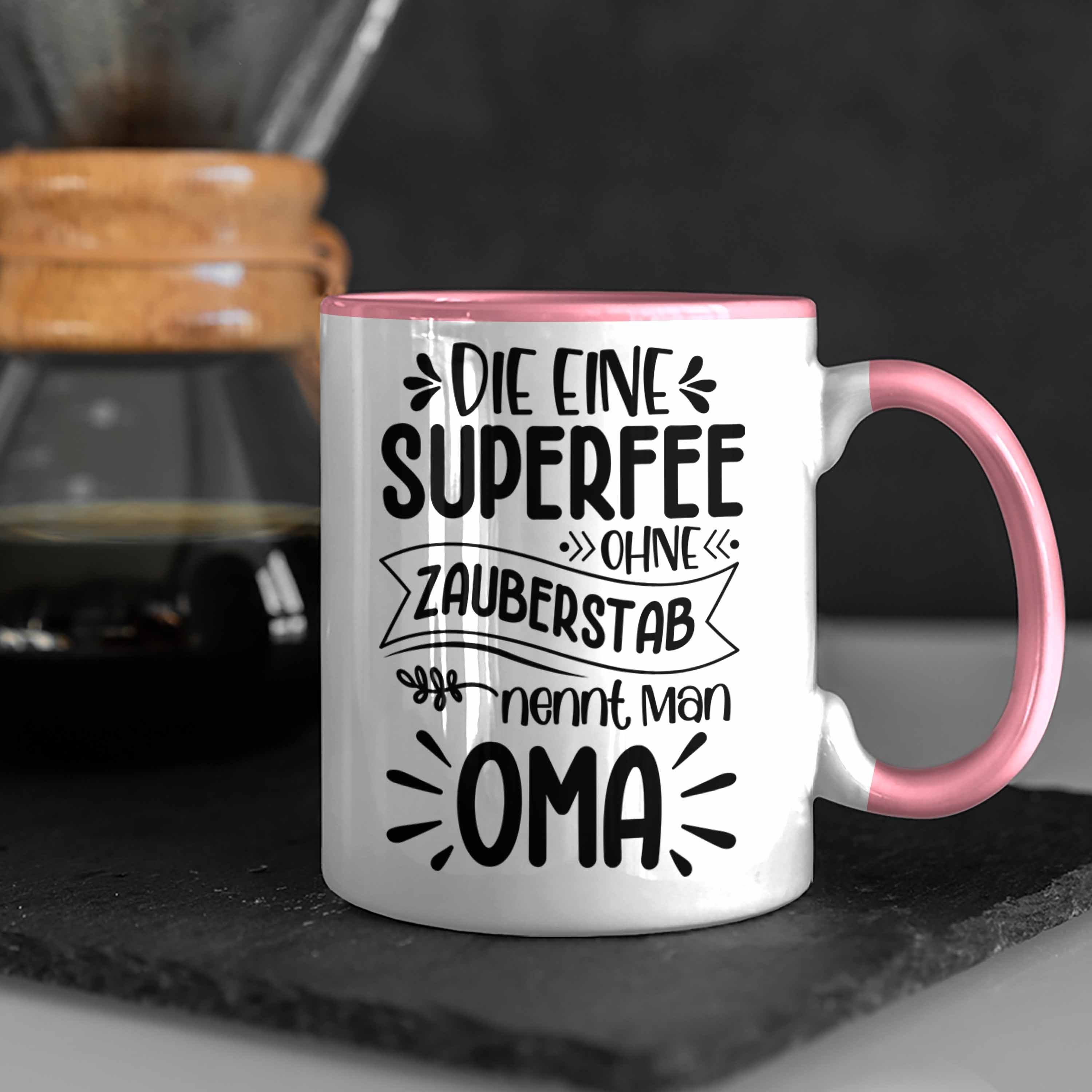 Trendation Tasse Trendation Geschenk Weihnachten Welt Geburtstag Beste Rosa - für Tasse Superfee Oma Oma Der