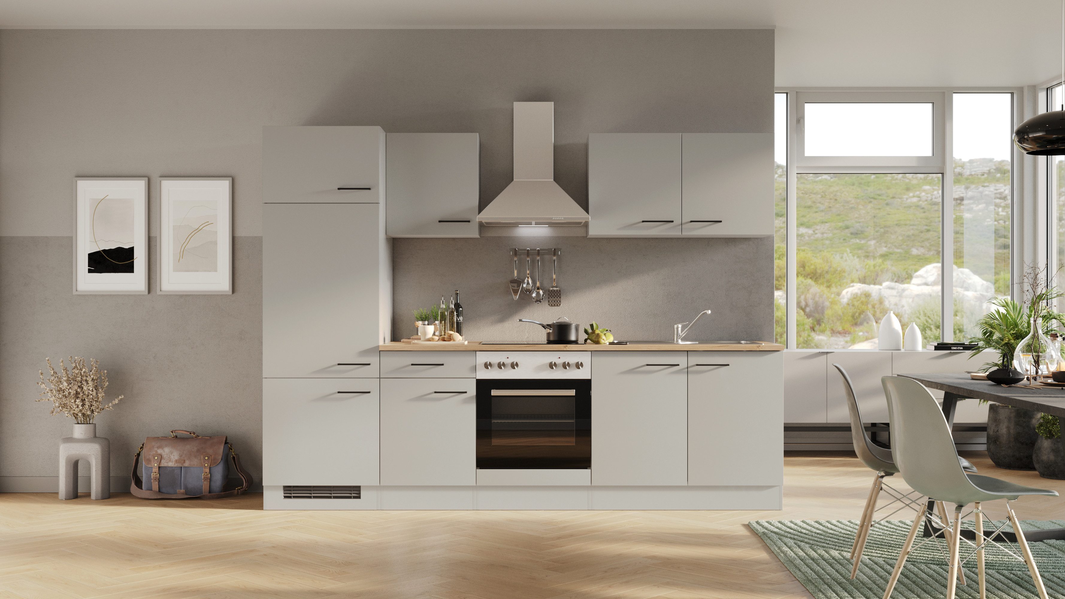Flex-Well Küchenzeile Lund, Gesamtbreite 270 cm, günstig online kaufen