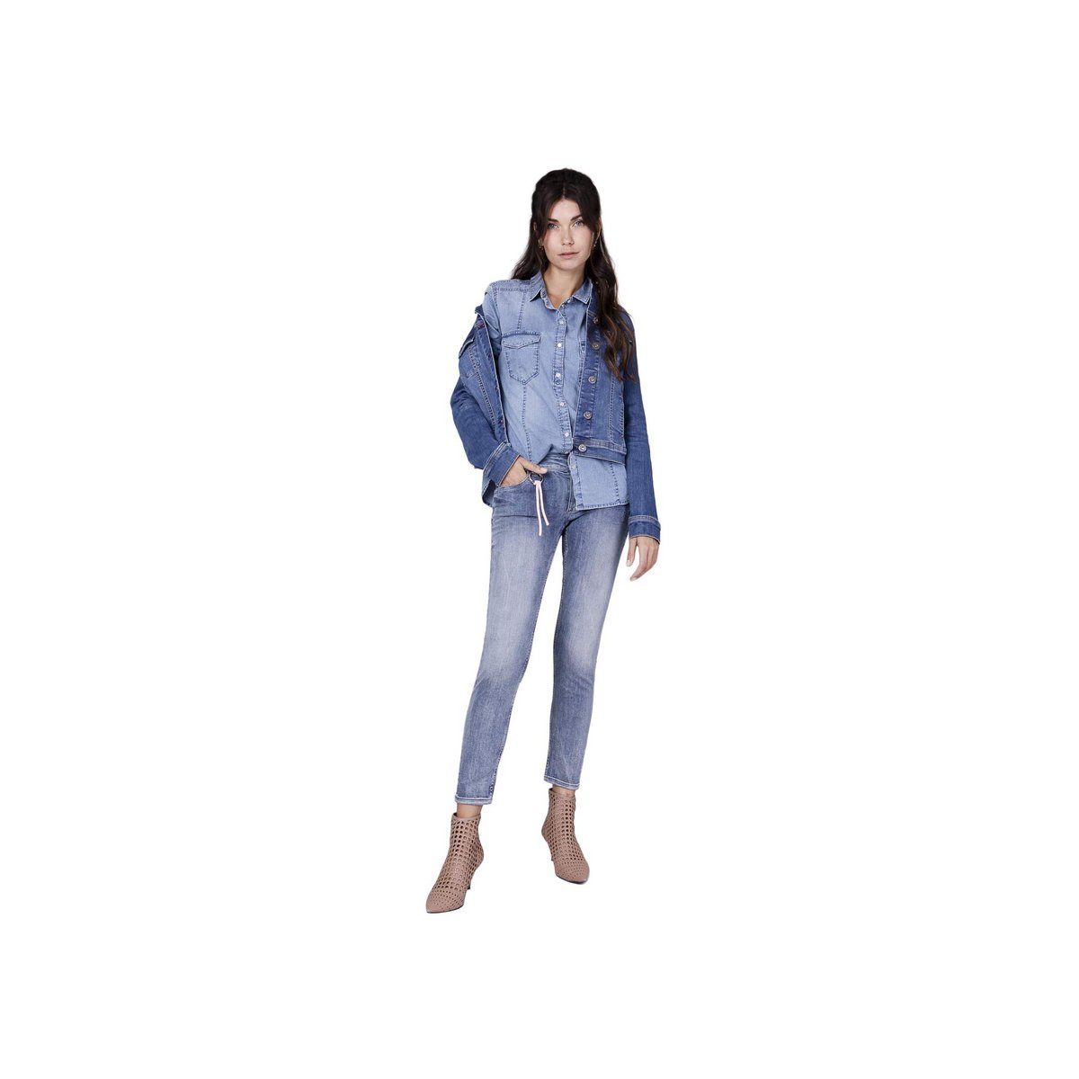 BLUE 5-Pocket-Jeans blau FIRE (1-tlg)