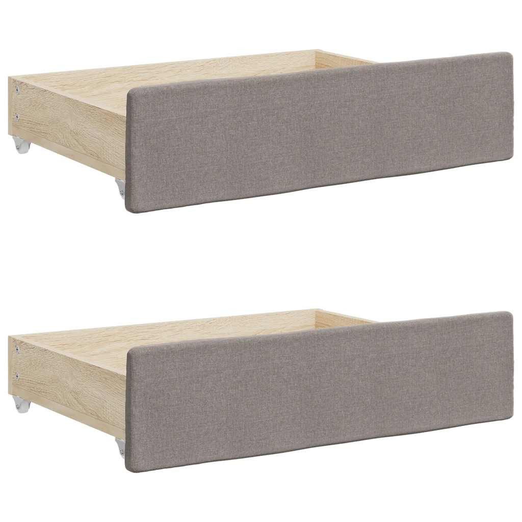 vidaXL Bettschubkasten Bettschubladen 2 Stk. Taupe günstig online kaufen