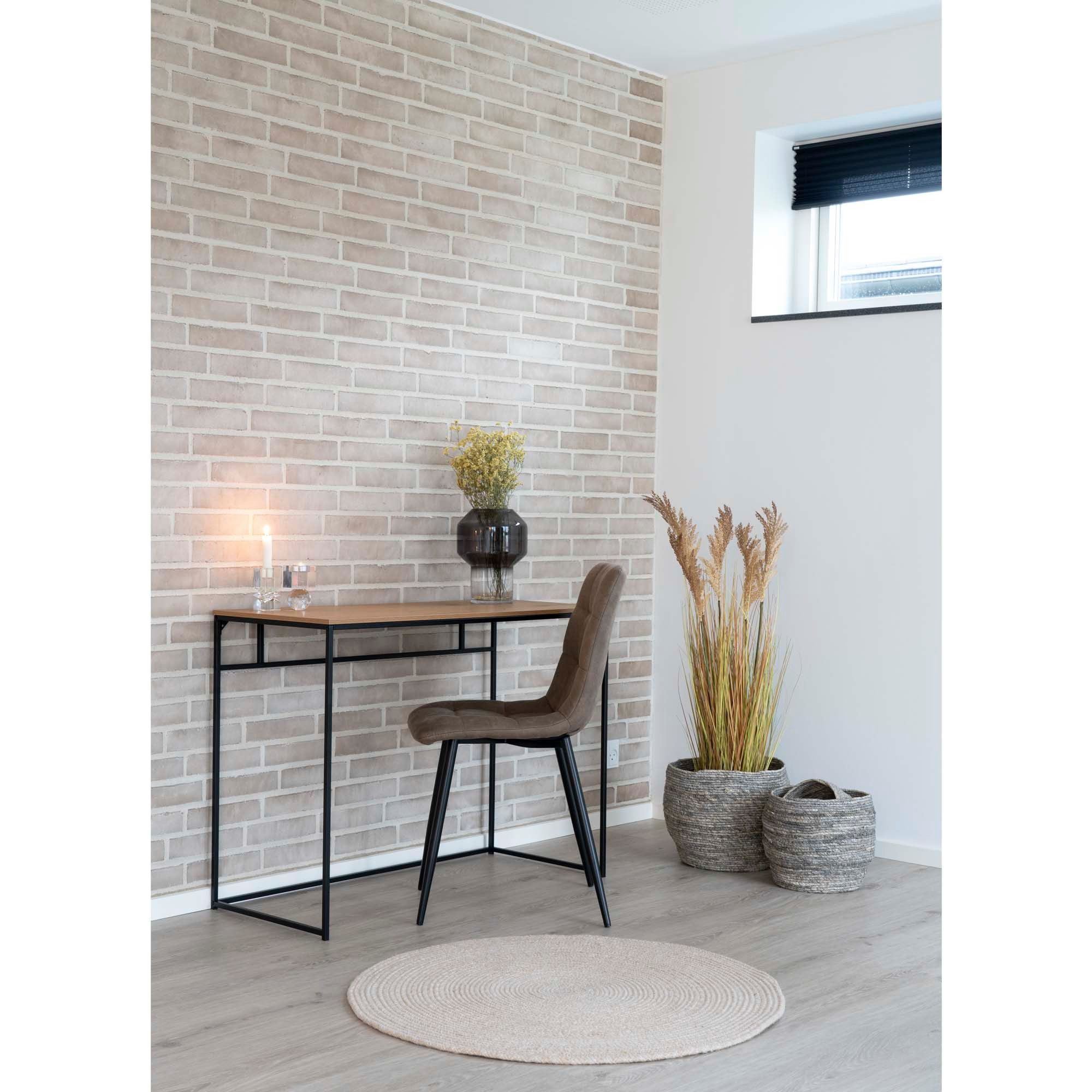 tinkaro Teppich Menorca ø120 cm Sand, quadratisch, Höhe: 1 mm, Behaglicher Bodenbelag aus PET zur Zonierung verschiedener Wohnräume