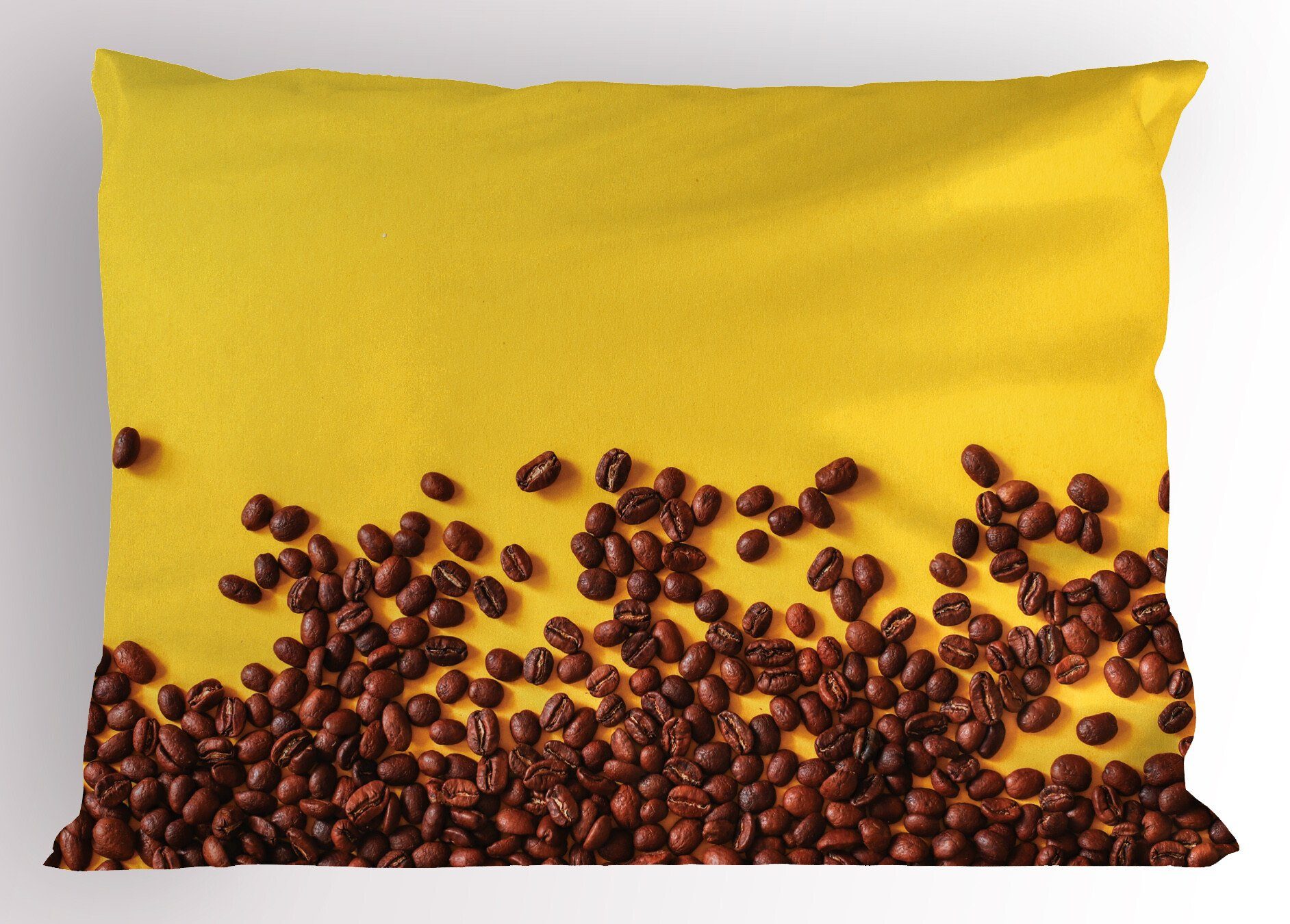 Kissenbezüge Dekorativer Standard King Size Gedruckter Kissenbezug, Abakuhaus (1 Stück), Natürliche Farbe Kaffeebohnen Sprinkle
