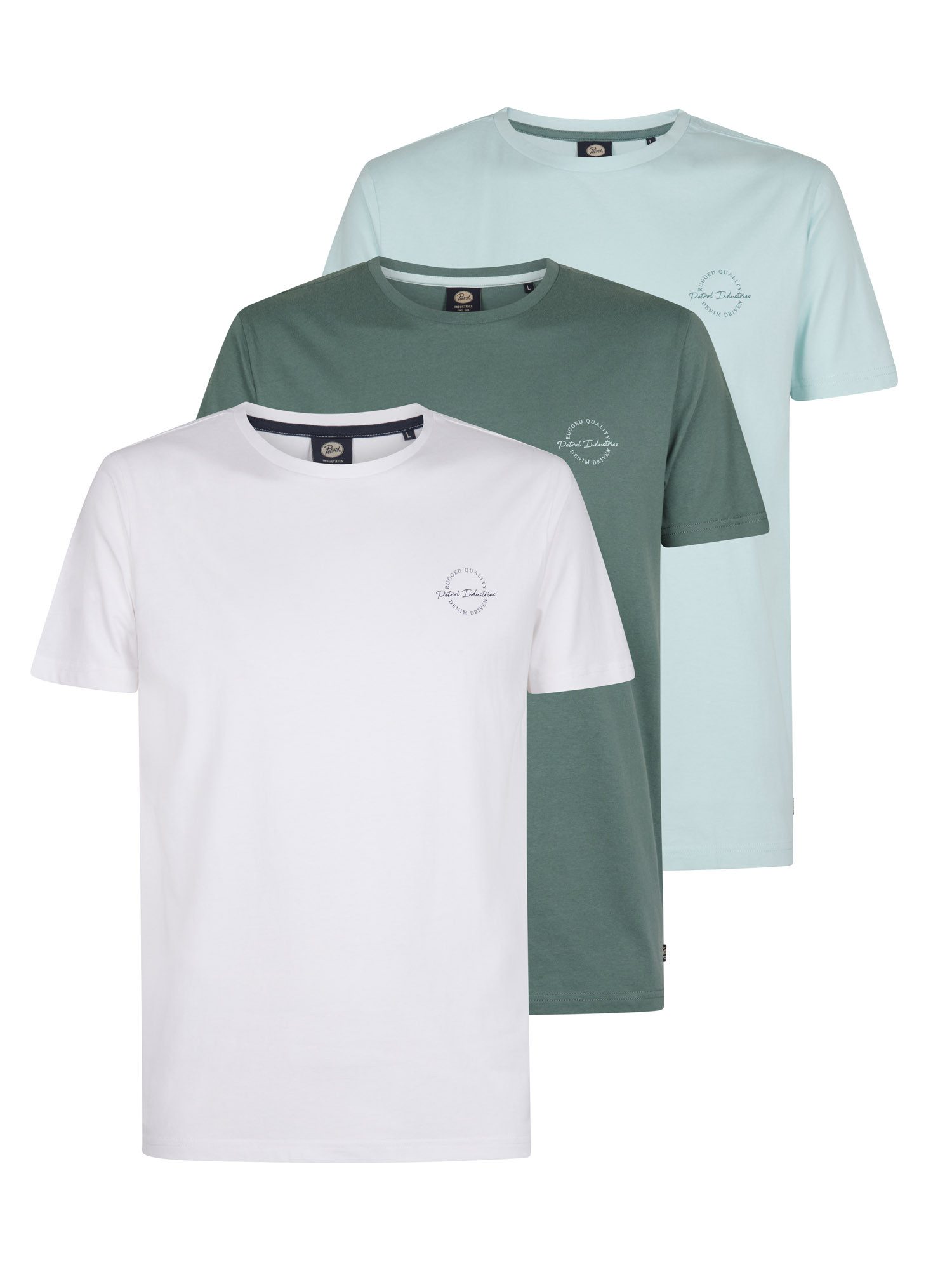 Petrol Industries T-Shirt TEE SP 3erPak (Packung, 3er-Pack) mit Logo Print