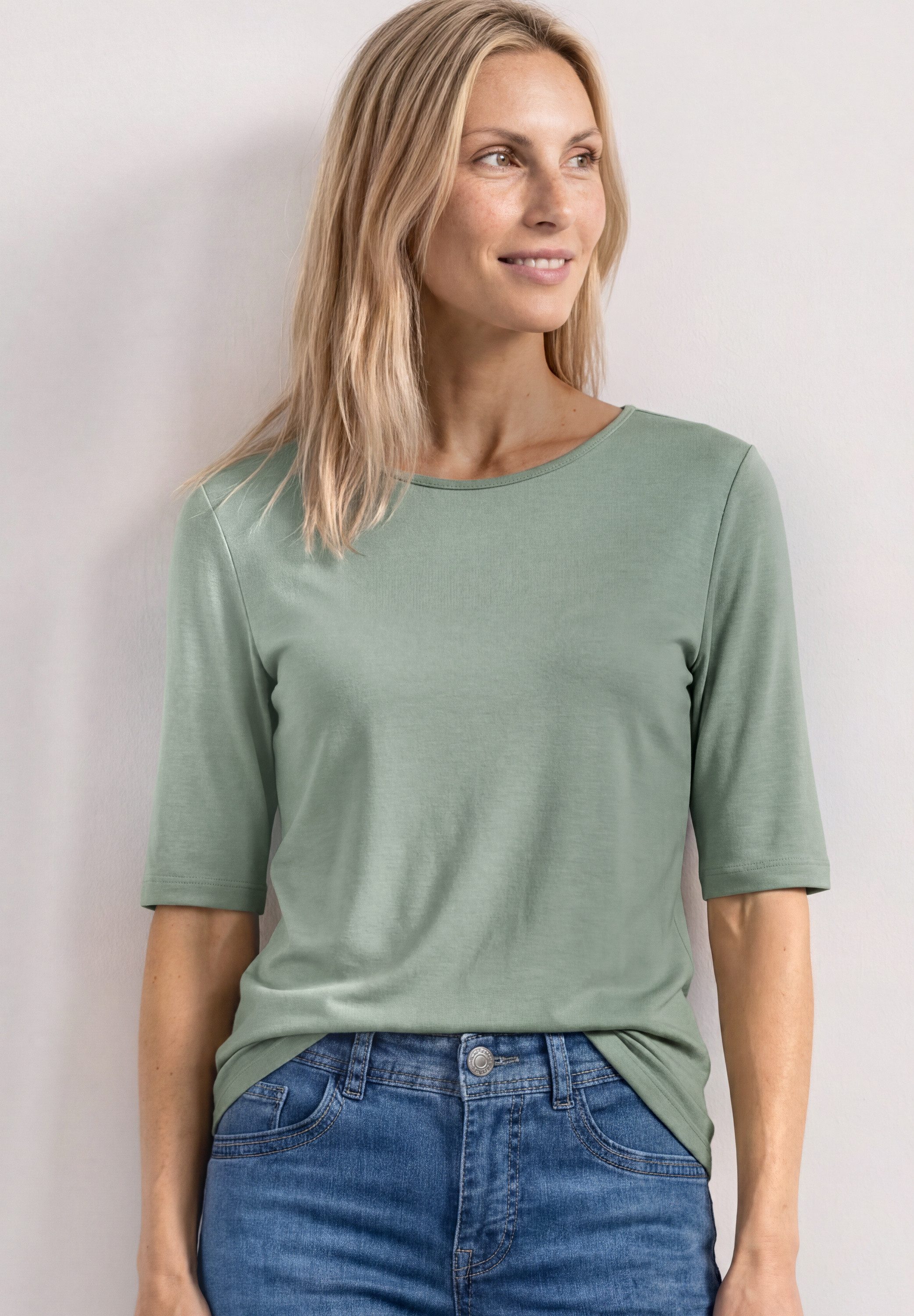 STREET ONE T-Shirt mit Rundhalsausschnitt