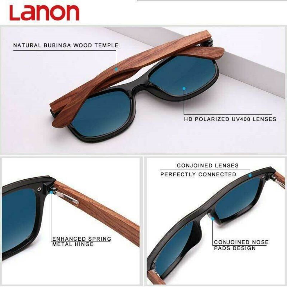 Lamon Sonnenbrille Fashion Polarized grey Naturholz Sonnenbrille Radfahren UV400 Herren