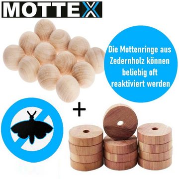 MAVURA Vergrämungsmittel MOTTEX Anti Motten XXL Set Mottenfrei Mottenkugeln, Mottenschutz Mottenstopp Mottenringe