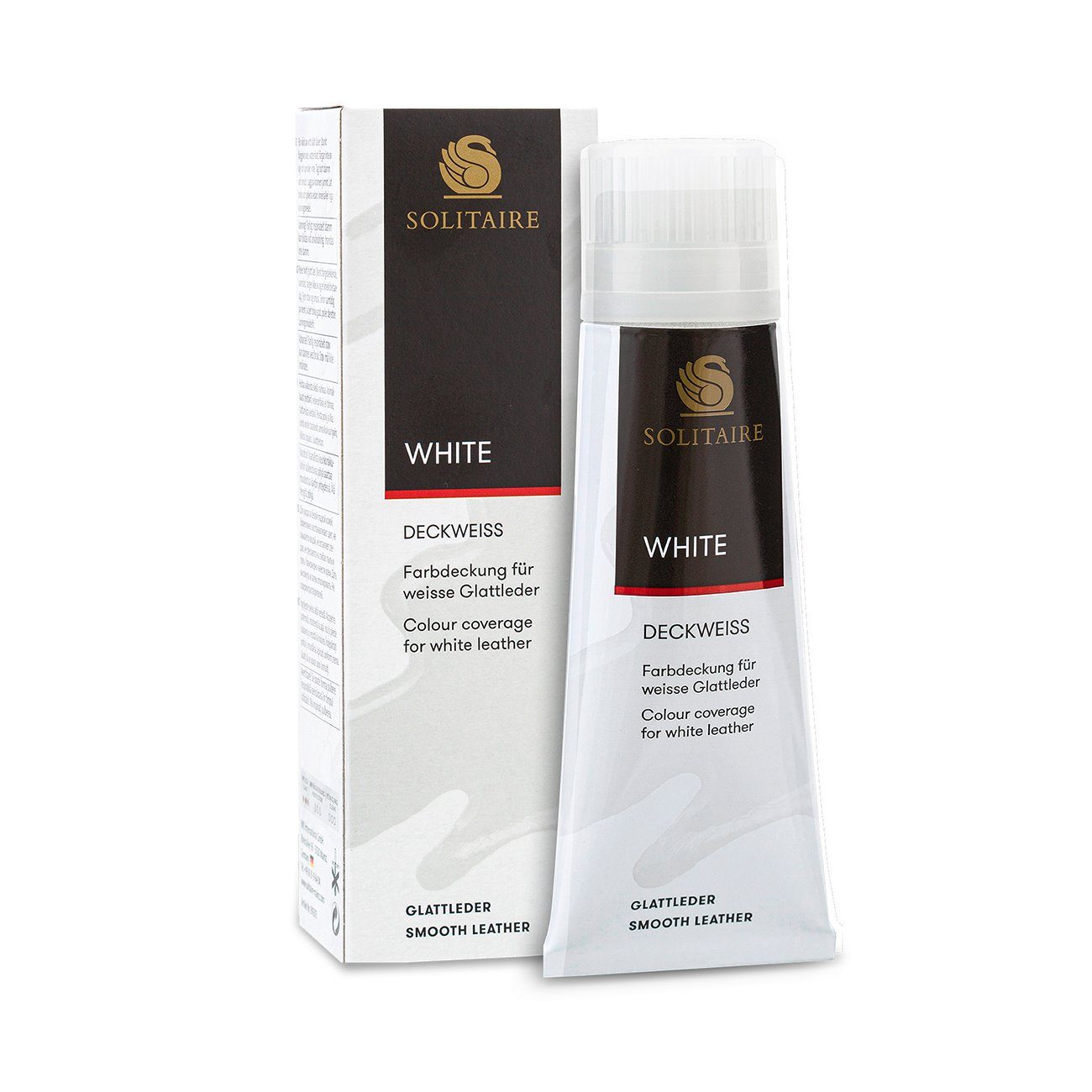 Solitaire White - Deckweiss für Glattleder Schuhcreme
