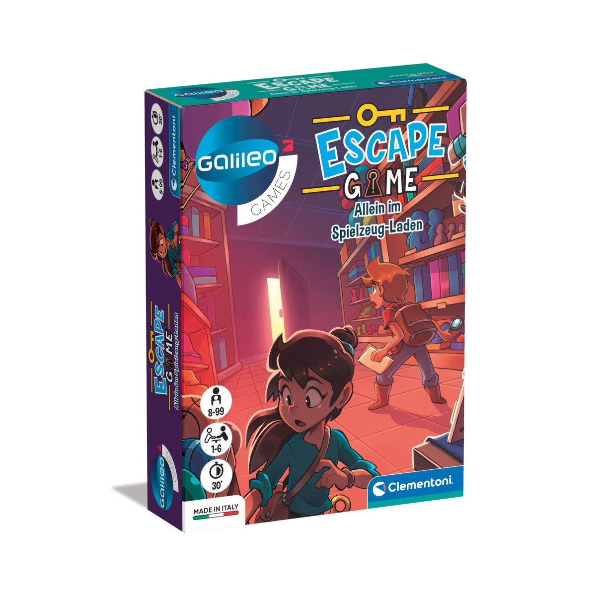 Clementoni® Spiel Kinderspiel Galileo Escape Game Allein im Spielzeug-Laden