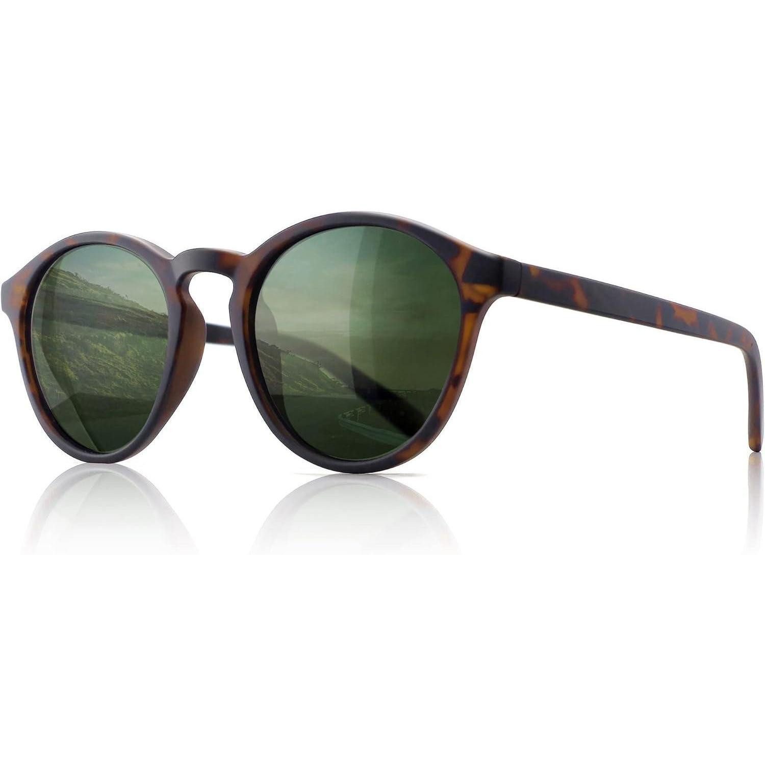 LuxusKollektion Retrosonnenbrille Sonnenbrille Damen Retro Polarisierte TR90 Rahmen UV400 Bernstein Grün