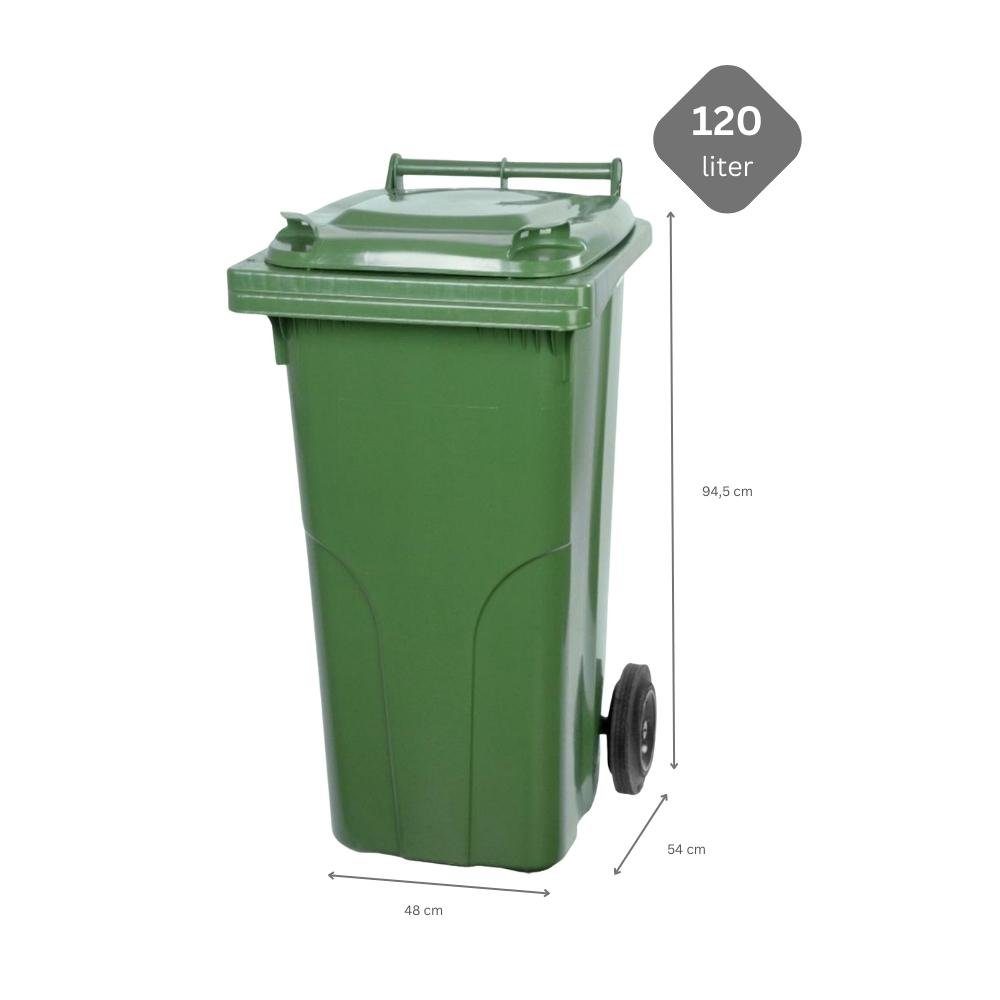 MGB Grün HDPE-Kunststoff PROREGAL® Mülltrennsystem Gelb Liter 120 Mülltonne