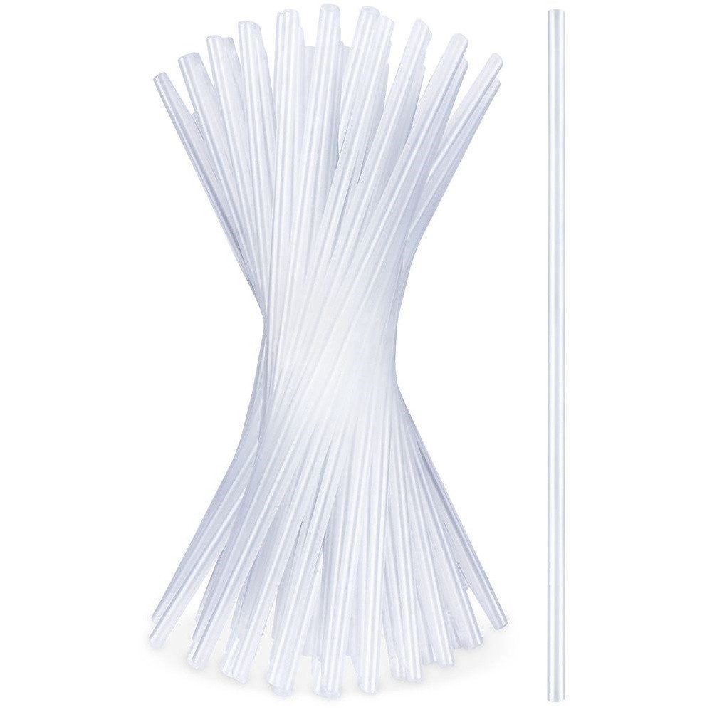 Vilde Trinkhalme 22 cm transparent wiederverwendbar aus Polypropylen, (50-tlg., 50 Stück, wiederverwendbar, transparent), spülmaschinengeeignet, geschmacksneutral