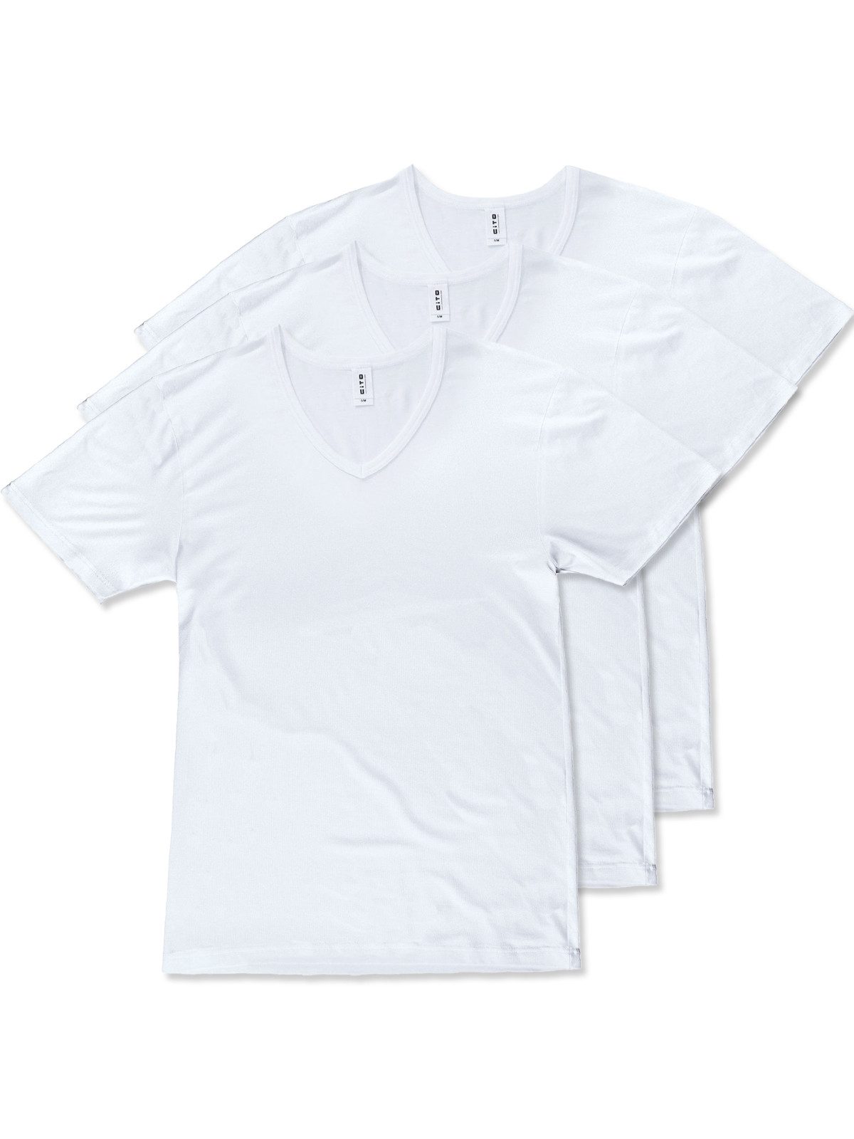 CiTO Unterziehshirt 3er Pack Herren T-Shirt V-Ausschnitt MicroModal (Packun günstig online kaufen