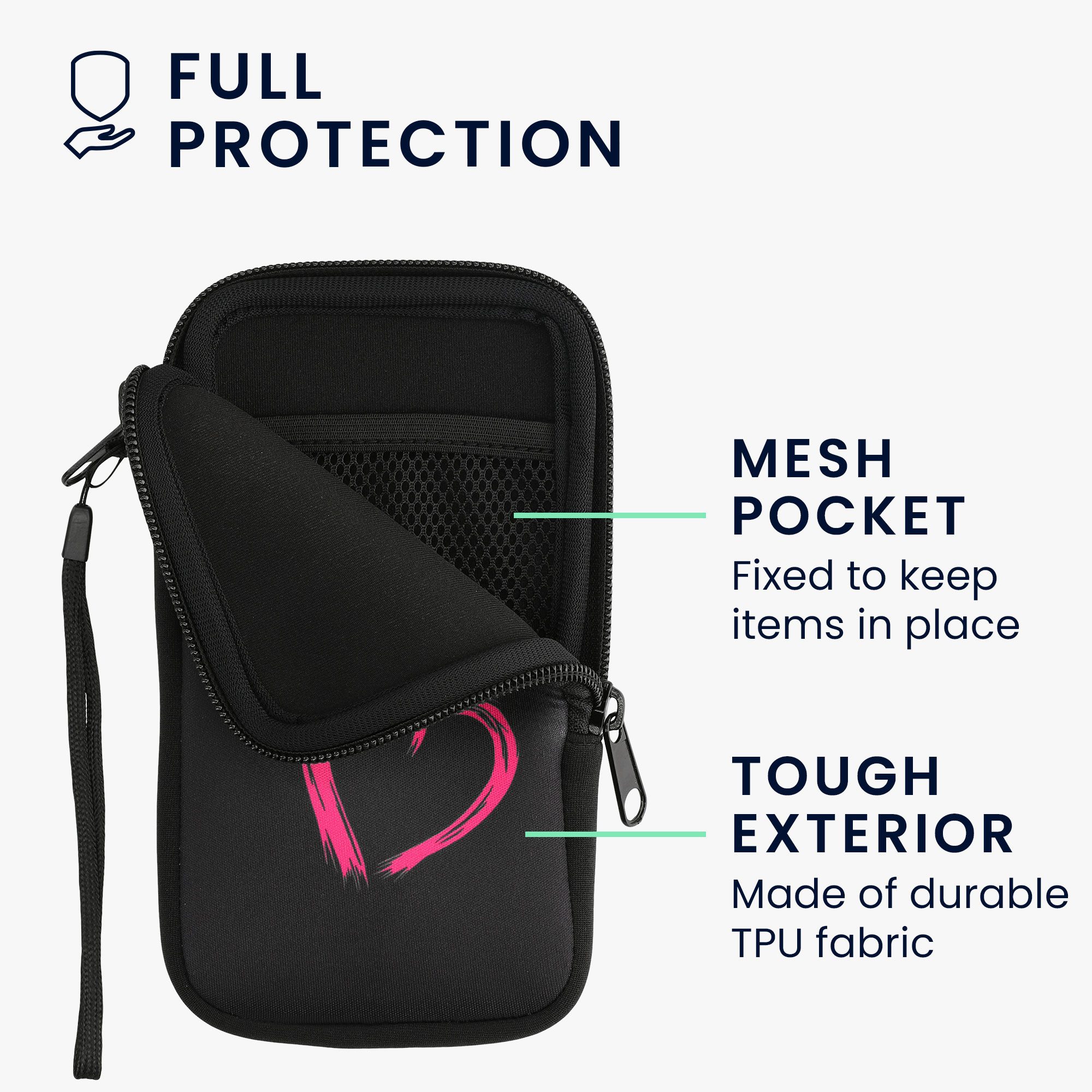 kwmobile Handytasche Handytasche für Smartphones L - 6,5" (1-tlg), Neopren Handy Tasche Hülle Cover Case Schutzhülle