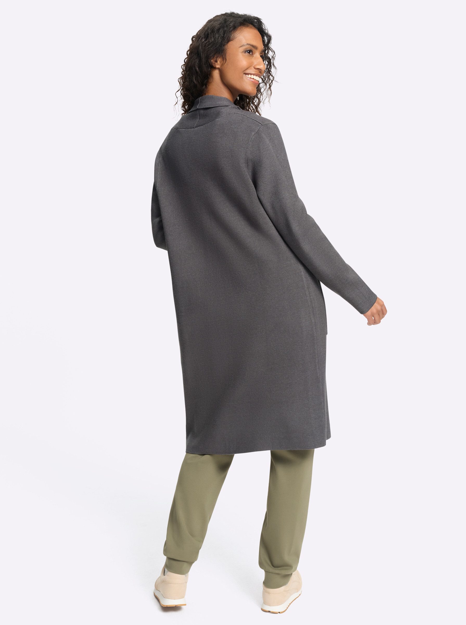 heine Strickjacke Strickjacke Langarm Jacquard, Feinstrick