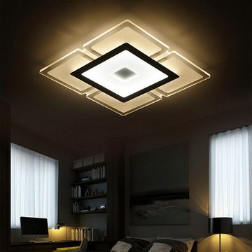 oyajia Deckenleuchte LED Deckenleuchte Ultradünne Deckenlampe 20x20 cm, 2500K-5500K, LED fest integriert, 18W Deckenpaneel eckig Lampen, Wohnzimmer Schlafzimmer Küche Lampe