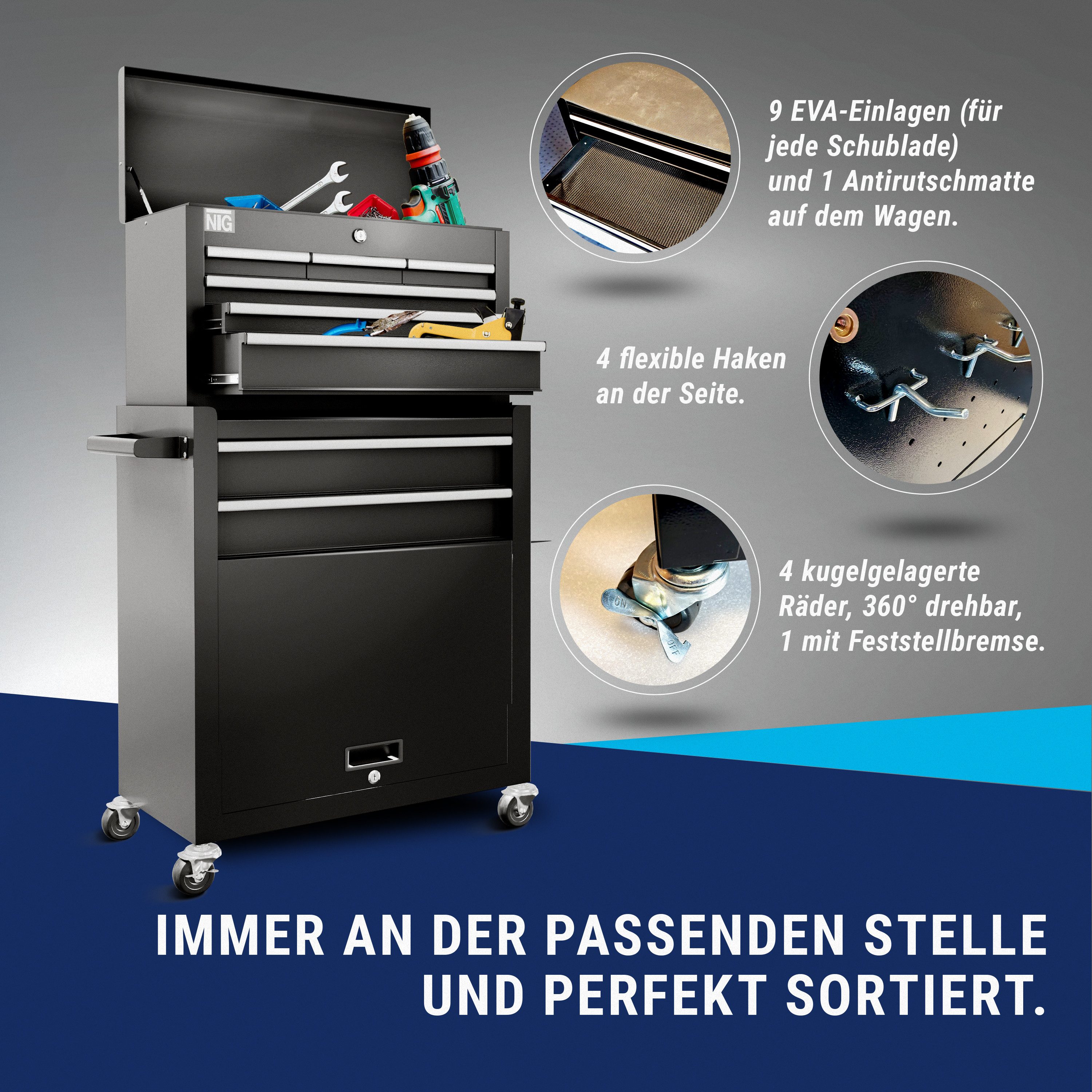 NTG Nutzfahrzeug Technik GmbH Werkstattwagen NTG Werkzeugwagen mit Werkzeug günstig online kaufen