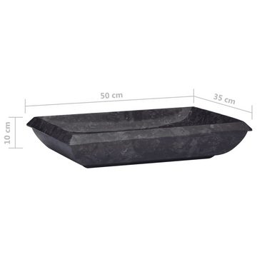 vidaXL Waschbecken Waschbecken Schwarz 50x35x10 cm Marmor