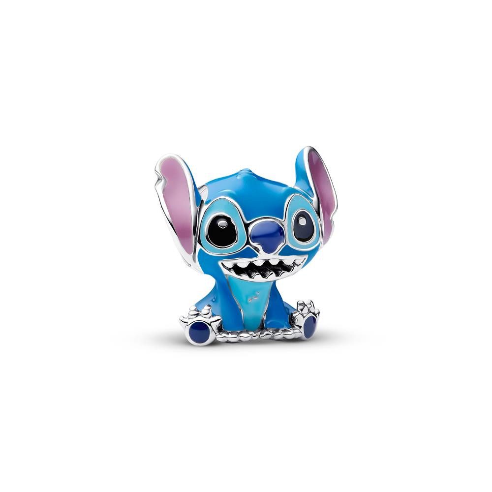 Pandora Charm-Einhänger Disney Slide-Charm Stitch mit Emaille, Sterlingsilber von PANDORA