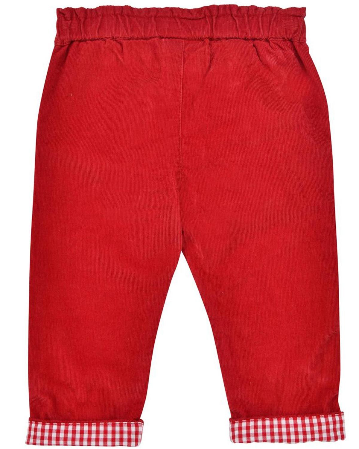 BONDI Trachtenlederhose Baby Mädchen Cordhose 86934, Rot