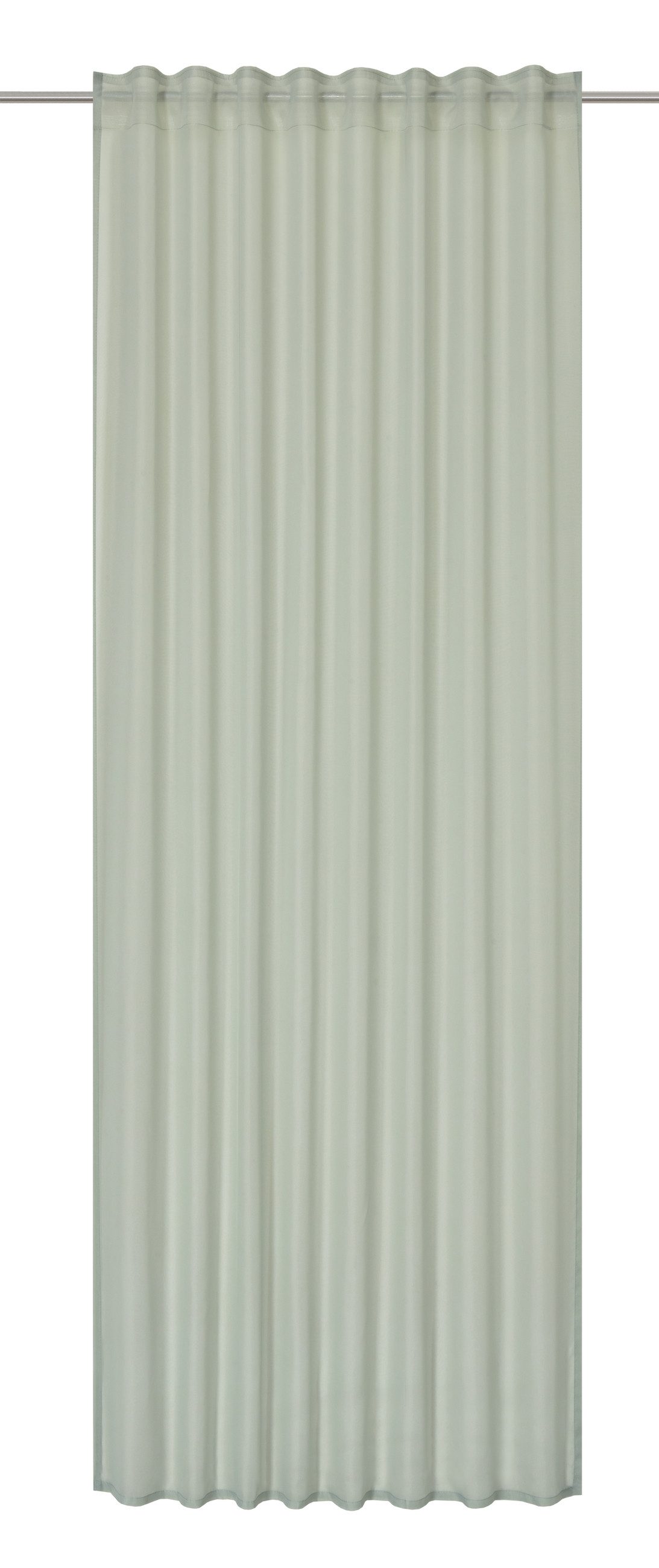 ELBERSDRUCKE Vorhang Vorhang mit verdeckten Schlaufen Pure mint 255x140cm, Multifunktionsband, transparent